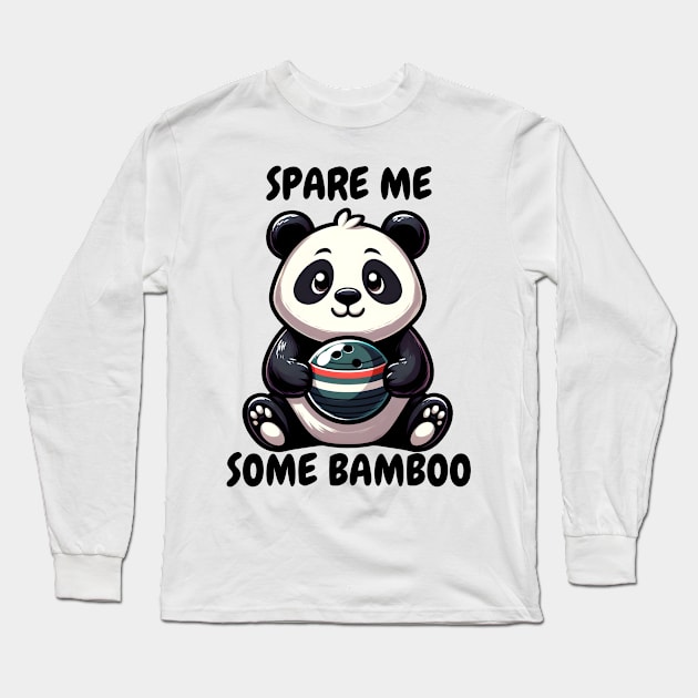 Bowling panda bear Long Sleeve T-Shirt by Japanese Fever